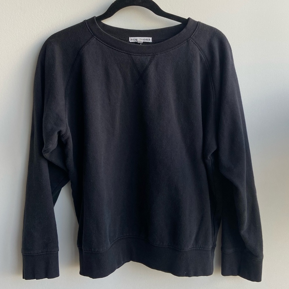 Richer Poorer black crewneck sweatshirt